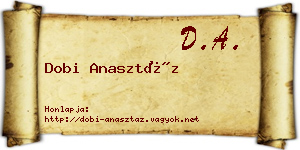 Dobi Anasztáz névjegykártya